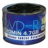 AOne  8x 4.7GB 120Min Full Face White Printable DVD-R <br>QuickFind: 4675