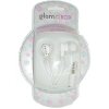 Glam-o-Rox  Gem Earphone with Standard 3.5mm Stereo Jack Plug [ WHITE ] <br>QuickFind: 4925
