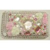 Apple iPhone 3G / 3GS Hard Back Bling Diamante Cover [ PINK WITH FLOWERS ] <br>QuickFind: 6614