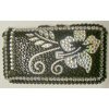 Apple iPhone 3G / 3GS Hard Back Bling Diamante Cover [ BLACK WITH SILVER FLOWER ] QuickFind: 6615