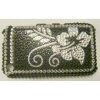 Apple iPhone 3G / 3GS Hard Back Bling Diamante Cover [ BLACK WITH SILVER FLOWER ] <br>QuickFind: 6615