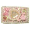 Apple iPod Touch G2/G3 Crystal Bling Diamante Back Cover [ PINK WITH FLOWERS AND BOW ] <br>QuickFind: 6618
