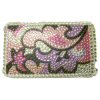 Apple iPod Touch G2/G3 Crystal Bling Diamante Back Cover [ PINK AND PURPLE FLOWERS ] <br>QuickFind: 6621