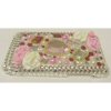 Apple iPod Touch G2/G3 Crystal Bling Diamante Back Cover [ PINK WITH FLOWERS ] QuickFind: 6625