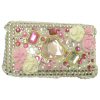 Apple iPod Touch G2/G3 Crystal Bling Diamante Back Cover [ PINK WITH FLOWERS ] <br>QuickFind: 6625