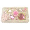 Apple iPod Touch G2/G3 Crystal Bling Diamante Back Cover [ PINK WITH FLOWERS ] <br>QuickFind: 6671