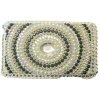 Apple iPod Touch G2/G3 Crystal Bling Diamante Back Cover [ BLACK AND SILVER CIRCLES ] <br>QuickFind: 6684
