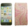 Apple iPhone 4G Hard Back Bling Cover - [ PINK SPIRAL ] <br>QuickFind: 6909