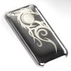 Apple iPhone 3G / 3GS Hard Back Bling Cover - [ BLACK / CHROME DRAGON ] <br>QuickFind: 6956