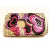 Sony Ericsson Vivaz Diamante Bling Case [ PINK HEARTS ] <br>QuickFind: 7039