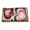 Apple iPod Touch G4 Crystal Bling Diamante Back Cover [ LARGE PINK LOVE HEARTS ] <br>QuickFind: 7172