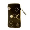 Xpert Systems  Soft Touch Slip Pouch Case [ BLACK WITH SQUARE PRINT 2 ] <br>QuickFind: 7192