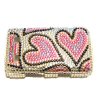 Blackberry 9700 Bold Crystal Bling Diamante Cover [ SILVER WITH PINK HEARTS ] <br>QuickFind: 7260