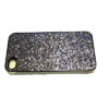 Apple iPhone 4G Hard Back Bling Cover - [ GLITTERY BLACK ] <br>QuickFind: 7453