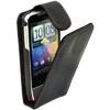 HTC Legend G6 Leather Flip Mobile Phone Case [ BLACK ] <br>QuickFind: 7575