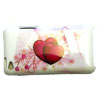 Apple iPod Touch G4 Crystal Bling Diamante Back Cover [ WHITE WITH LOVERHEARTS ] <br>QuickFind: 7648