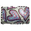 Blackberry 9300 / 8520 Curve Crystal Bling Diamante Cover [ SILVER WITH HEARTS ] <br>QuickFind: 7672