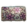 Blackberry 9300 / 8520 Curve Crystal Bling Diamante Cover [ SILVER WITH PINK FLOWERS ] <br>QuickFind: 7675