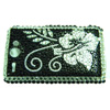 HTC Wildfire Diamante Bling Case [ BLACK WITH WHITE FLOWER ] <br>QuickFind: 7727