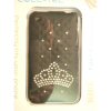 Apple iPhone 3G / 3GS Hard Front / Back Cover with Diamantes [ BLACK ] <br>QuickFind: 6172