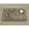 Apple iPhone 3G / 3GS Hard Back Bling Cover with Large Shaped Diamantes [ White / Pink ] <br>QuickFind: 6174