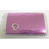 Apple iPhone 3G Hard Back Cover Bling Case with Diamantes  [ PINK HEART ] <br>QuickFind: 6784