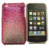 Apple iPhone 3G Hard Back Cover Bling Diamante Cover [ FADE - PINK TO SILVER ] <br>QuickFind: 6822